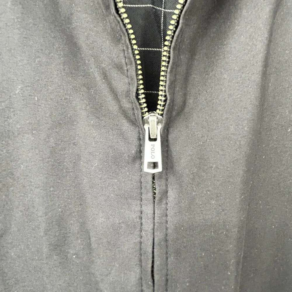 Polo Ralph Lauren Jacket Mens 3XLT Black Harrington Full Zip Tall Pony Logo